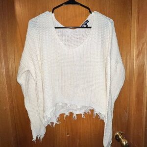 Freshman Off-the-Shoulder Cream Sweater